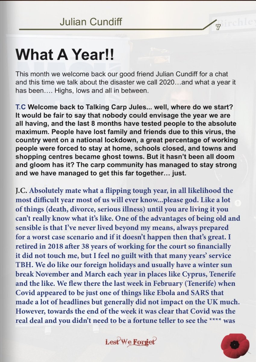 brian_dixon189's tweet photo. Read an exclusive with Julian Cundiff as we discuss the year 2020 and how things have gone this year.. 
The whole article plus so much more in your FREE Talking Carp magazine. 
Only at https://t.co/tYKY3XihWJ https://t.co/Cb28vPDE0e