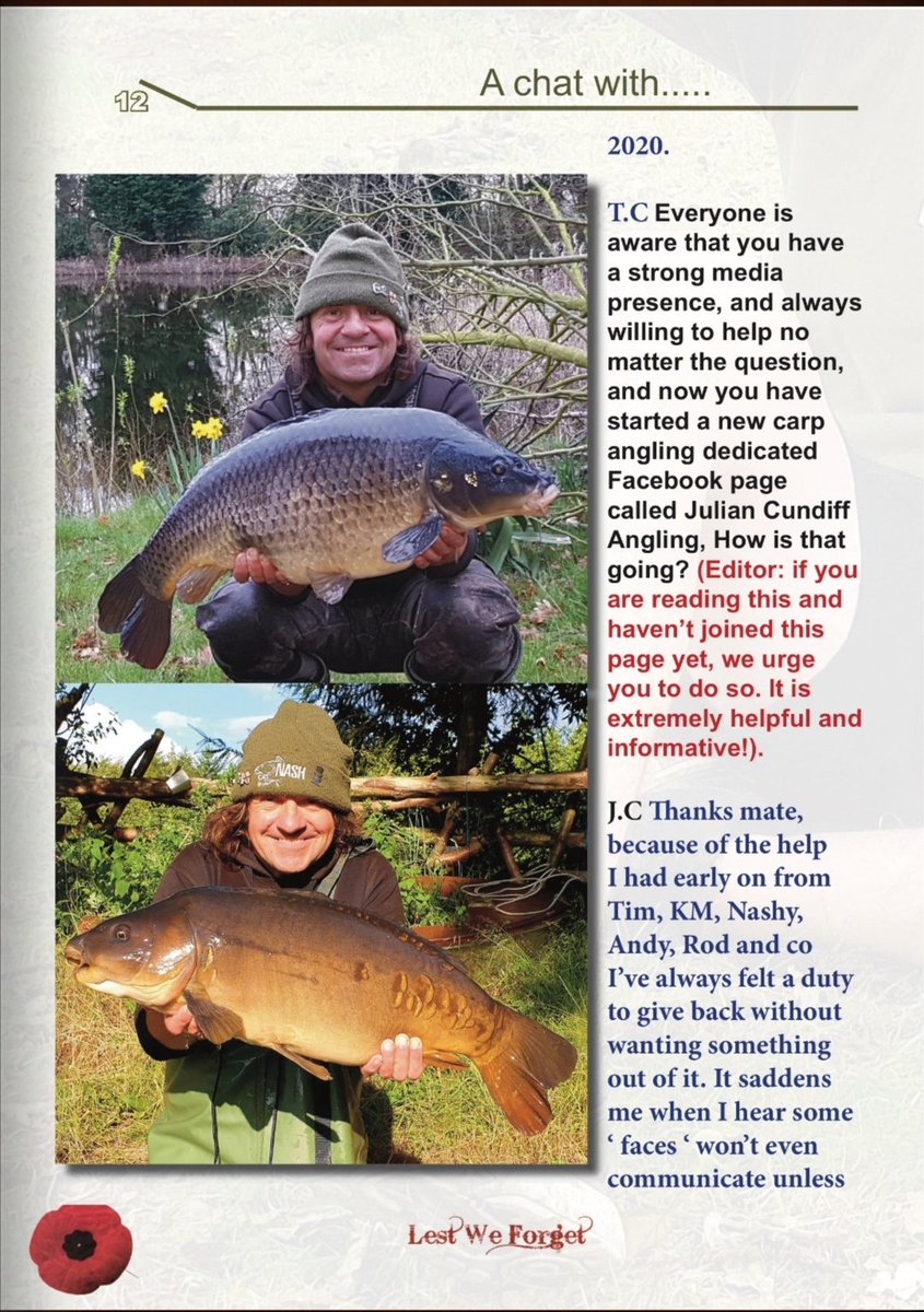 brian_dixon189's tweet photo. Read an exclusive with Julian Cundiff as we discuss the year 2020 and how things have gone this year.. 
The whole article plus so much more in your FREE Talking Carp magazine. 
Only at https://t.co/tYKY3XihWJ https://t.co/Cb28vPDE0e