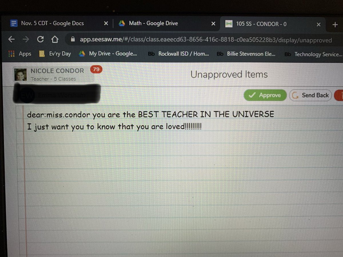 Condor1Nicole's tweet photo. Sweet notes like this make me smile! 🥰 #bestillmyheart #RockElemRemote https://t.co/TTqNu24a0H