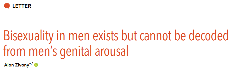 Remember that PNAS study about bisexual men and erections? I had some problems with it, and PNAS were kind enough to publish my comments. https://www.pnas.org/content/early/2020/11/16/2016533117You can find a preprint here: https://sites.google.com/site/alonzivony/publicationBelow is a thread of some things that were left unsaid.