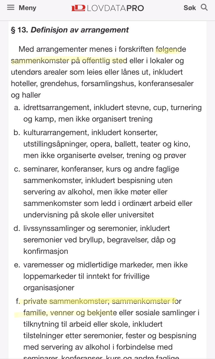 olevival's tweet photo. @HFMarthinussen Synest vel her som at forskriften ikkje omfatter sammenkomster mellom familie, venner og bekjente på offentlig sted, og at ein difor kan møtast utanføre? https://t.co/uedd1gjZZE