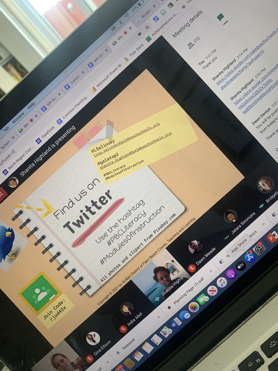 VernickaMurray's tweet photo. What a great presentation today with @galatop2 and @LSalinsky at today’s 4th grade Literacy Cadre. If you missed it today, there is another session scheduled for tomorrow. #PBCLiteracy #ModulesofInstruction https://t.co/iYyiRDUxjn