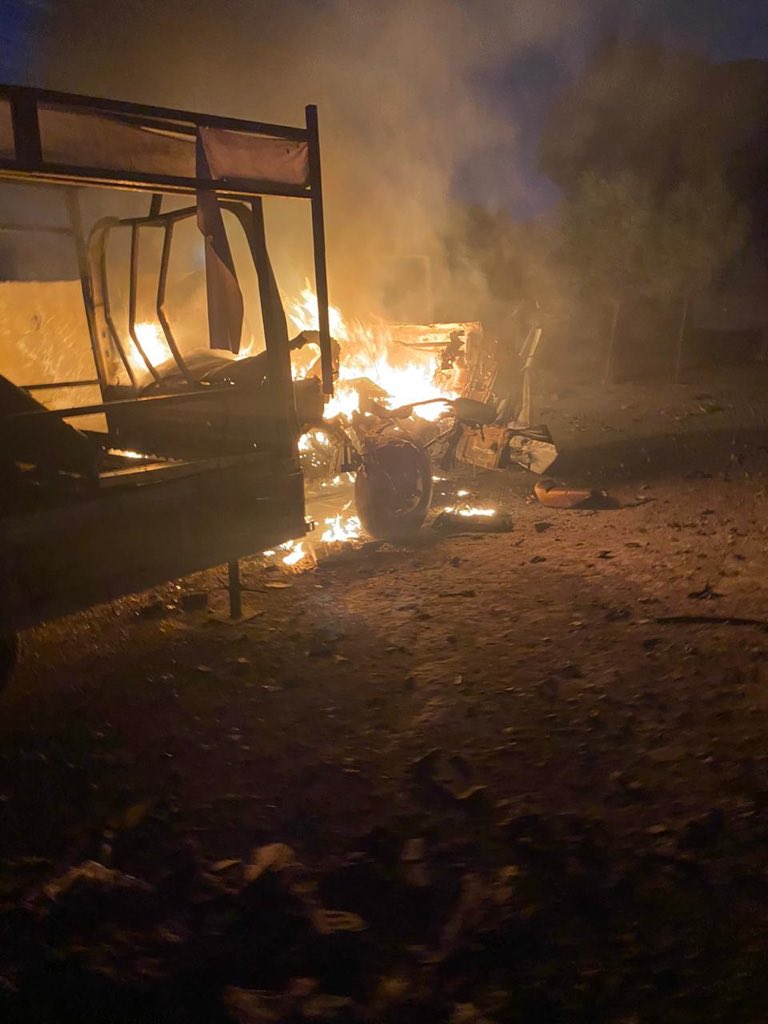 PHOTOS: Rockets fell on the Green Zone in  #Baghdad, and it turned out that they were launched from the Al-Amin Al-Thaniyah neighborhood, Al-Alf Dar district in New Baghdad,  #Iraq