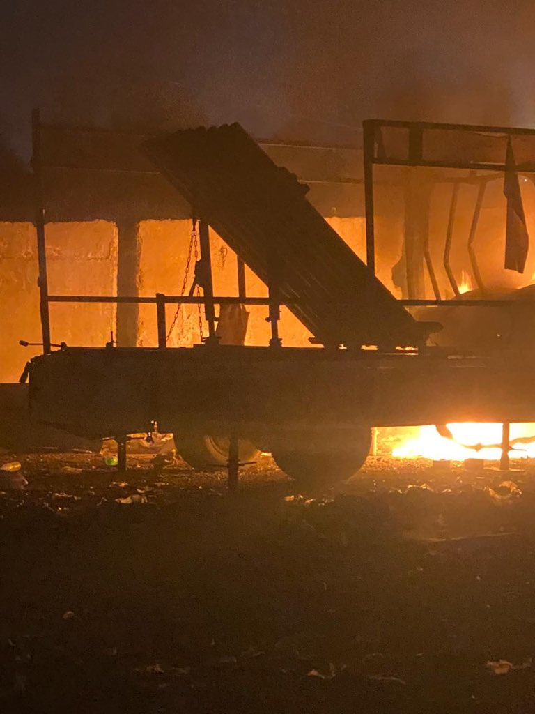 PHOTOS: Rockets fell on the Green Zone in  #Baghdad, and it turned out that they were launched from the Al-Amin Al-Thaniyah neighborhood, Al-Alf Dar district in New Baghdad,  #Iraq