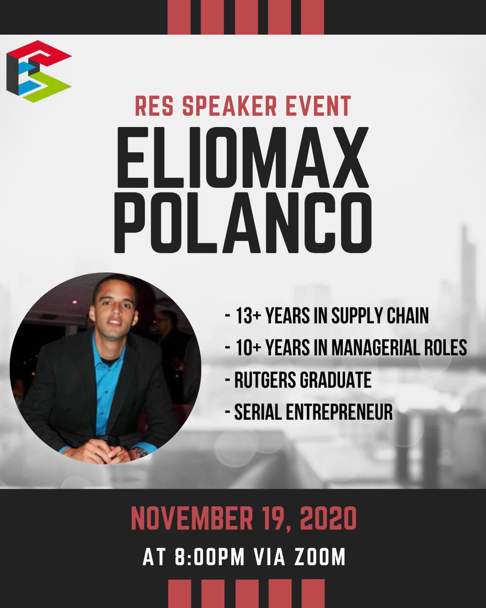 Hi everyone!! Our next event will be this Thursday at 8pm so make sure to come to hear Eliomax Polanco talk about his experience in supply chain &amp; managerial roles! 

fb.me/e/1DuDYvqG4