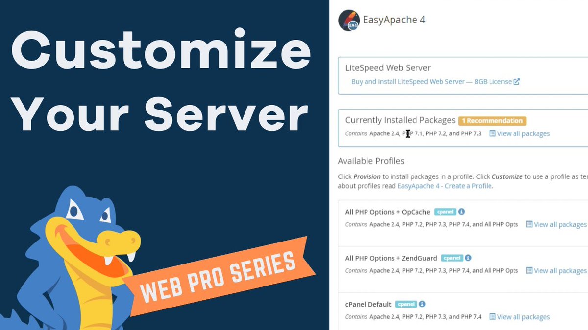 HostGator's tweet image. Josh (and that beard) are back to show you an easy way to customize a server with #EasyApache4.   youtu.be/YQoe6ge-BdY