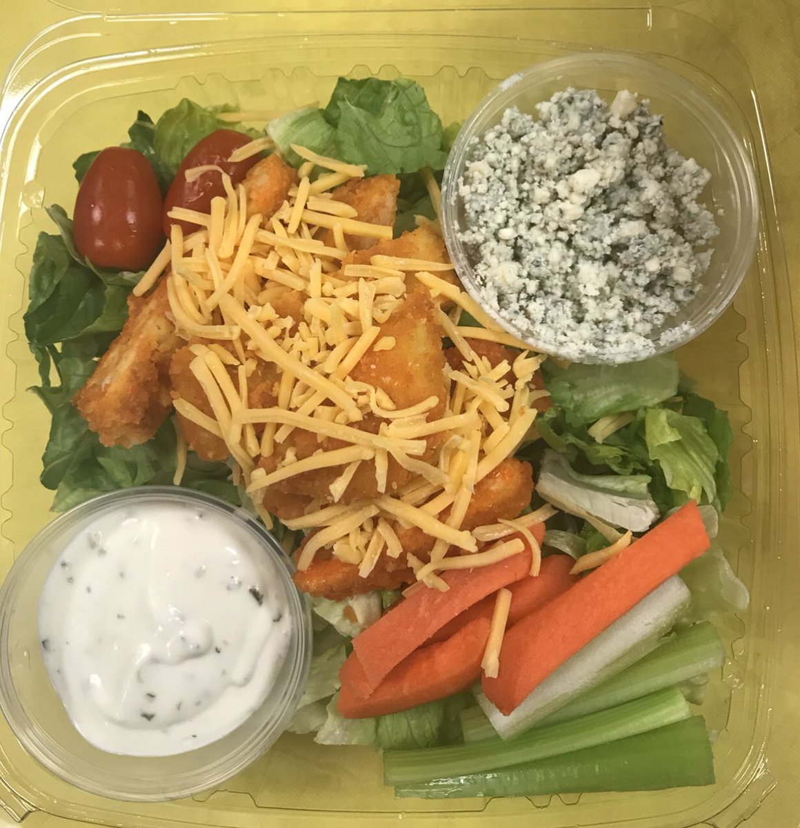 ckolacki's tweet photo. A few specialty items...Buffalo chicken salad, tomato bacon soup and crispy chicken bacon wrap https://t.co/8Ih5BeRWSi