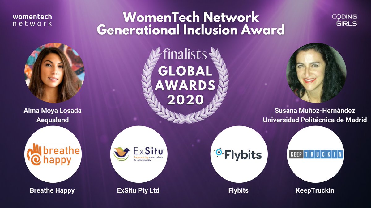 WomenTechNet's tweet image. ⭐ Announcing the finalists for the WomenTech Network Generational Inclusion Award 2020!
🎫 Get your ticket here to join the conference, listen to keynotes, and attend the live ceremony lnkd.in/eTbdKGs
#womenintech #WomenTechNet #WTGA2020 #witawards #dita20
