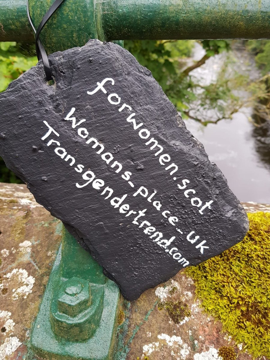 Bridge over the River Isla:  #WomenWontWheest (Clearly there are some light-fingered slate lovers over there since they keep disappearing. Presumably souvenirs of their visit)