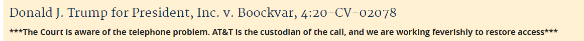 The court is still working "feverishly" with asterisks, but now with a black font, so make of that what you will.