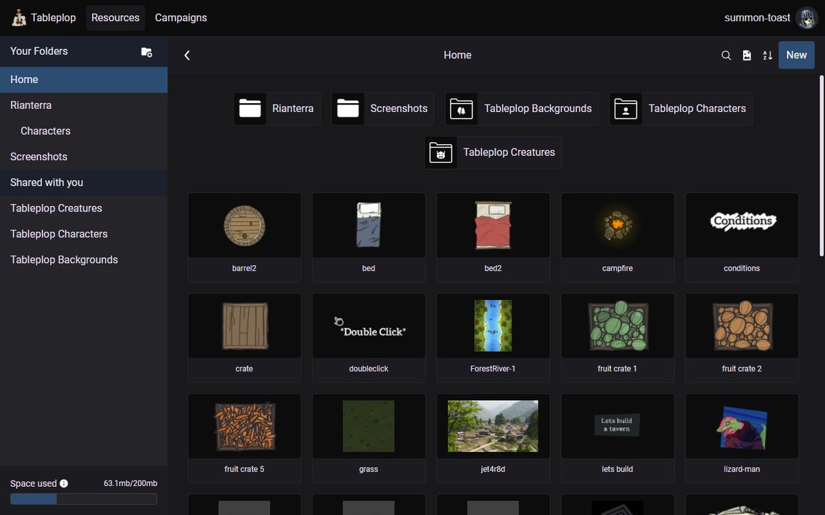 Tableplop Beta 12 &amp; 13 are out! (I forgot to tweet about 12 😅) this adds a brand new resources page, changes the UI to fit more on the page, adds a way to move your players from one scene to another and much more. Read more here: patreon.com/posts/44008691, patreon.com/posts/43702746