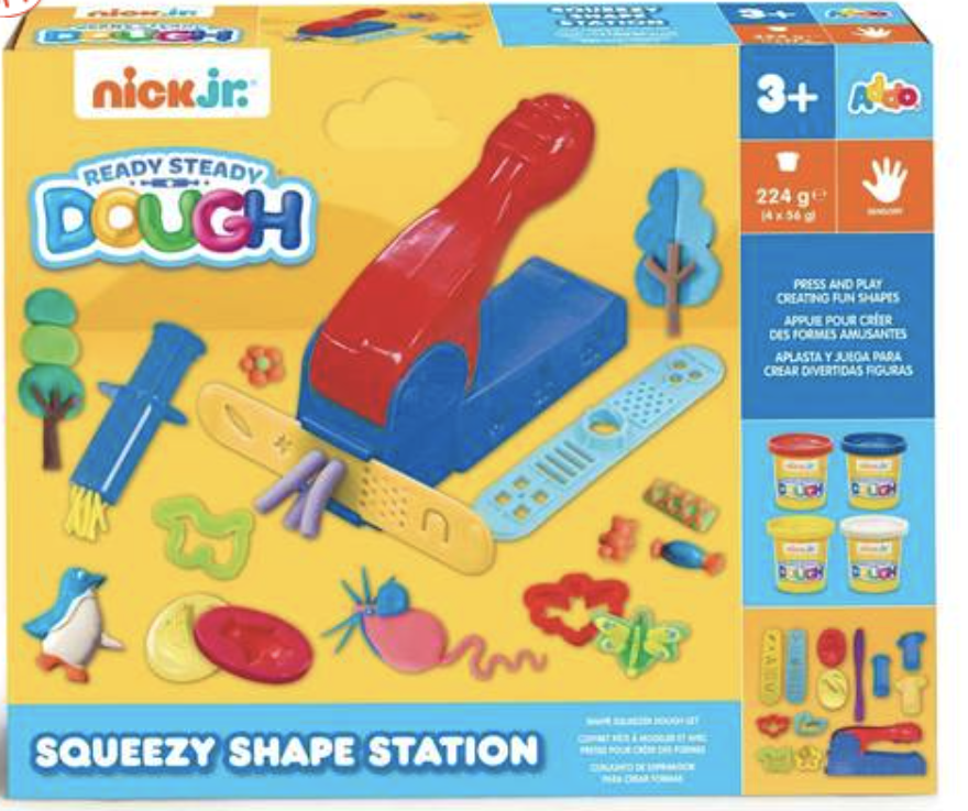EntertainerToys's tweet image. With the different shapes, you can create animals, plants and lots of other stuff. What will you make with Nick Jr's Ready Steady Dough? A great alternative to plasticine! shop now and get £5 off when you spend £25! - bit.ly/3lTiUYl #HowToSpendItWell #HTSIW
