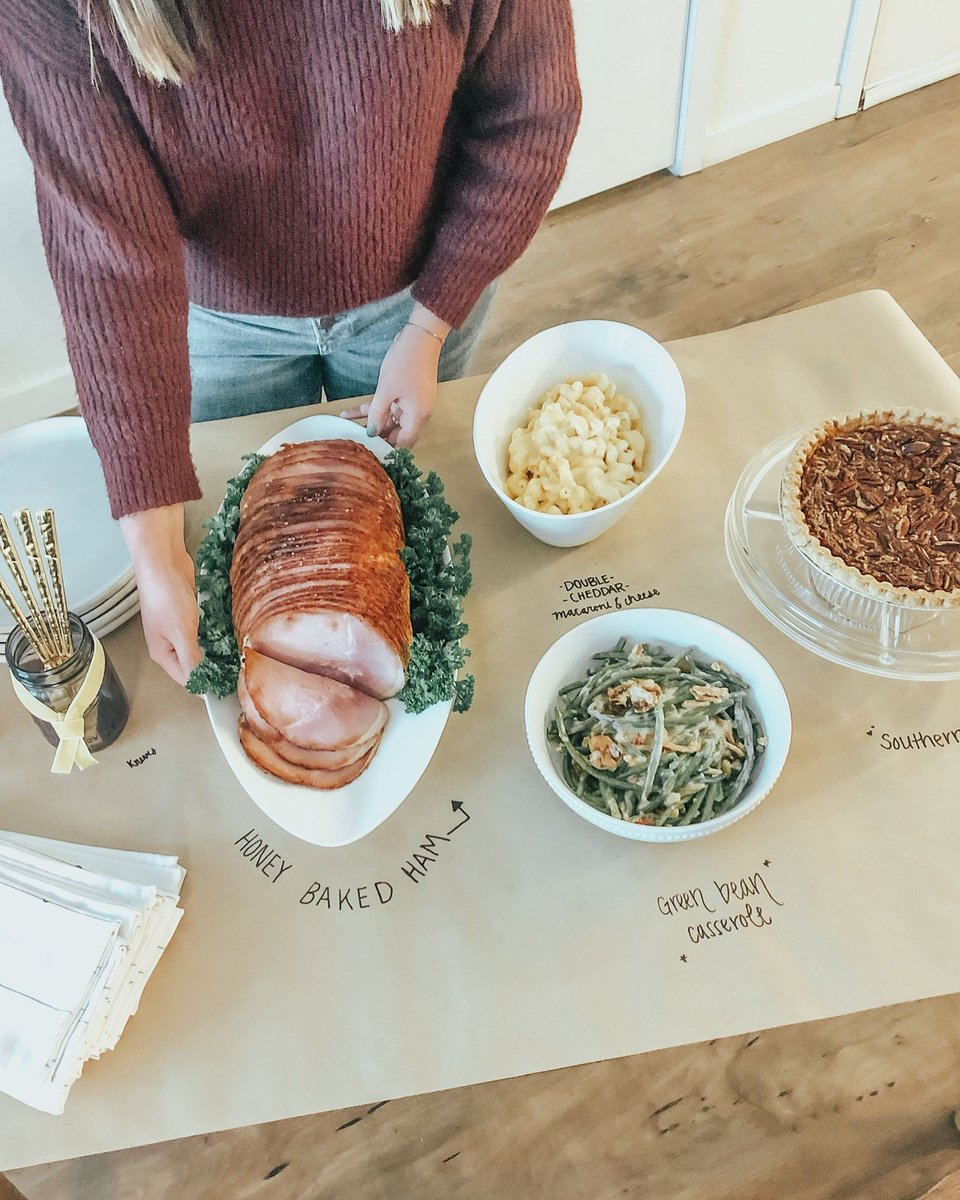 HoneyBakedHam's tweet photo. Our Honey Baked Boneless Ham is perfect for smaller gatherings! Its smaller than the Bone In Ham we're known for- but just as delicious! And of course, its topped with our signature sweet &amp; crunchy glaze. Find your nearest #HBHCo and place an order at https://t.co/kfl5OhzTdf https://t.co/Zx2cUn38we