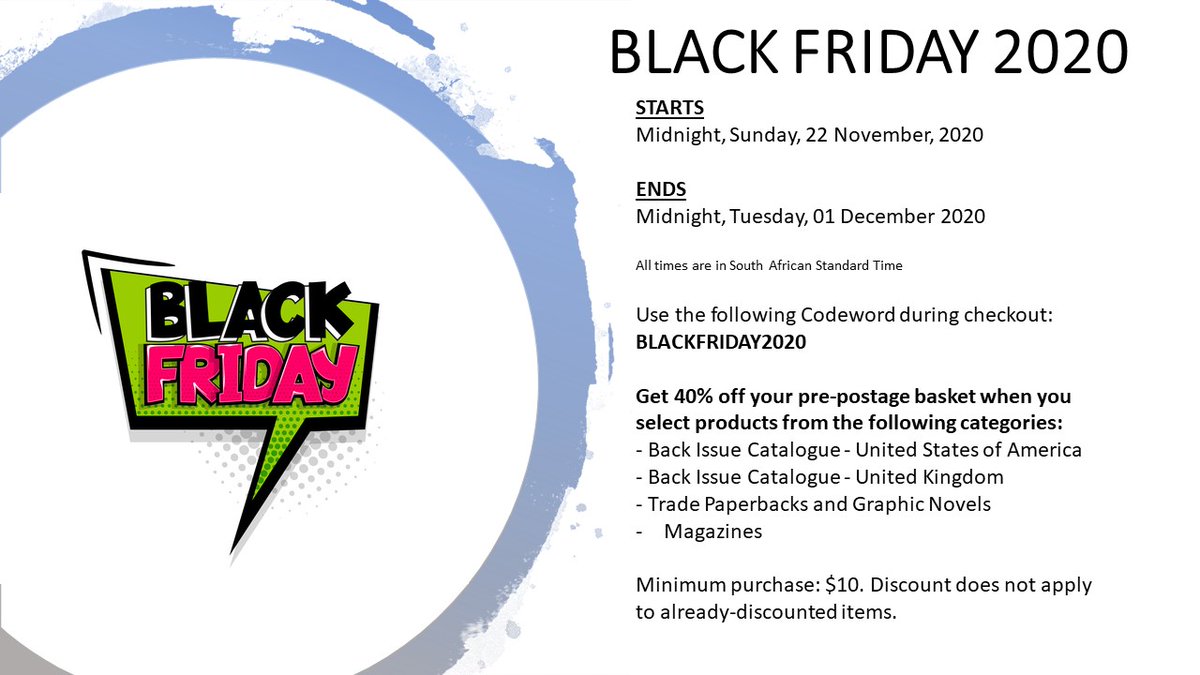 Comics_Explorer's tweet image. Black Friday 2020 Reminder - mailchi.mp/8c83105389e2/b…