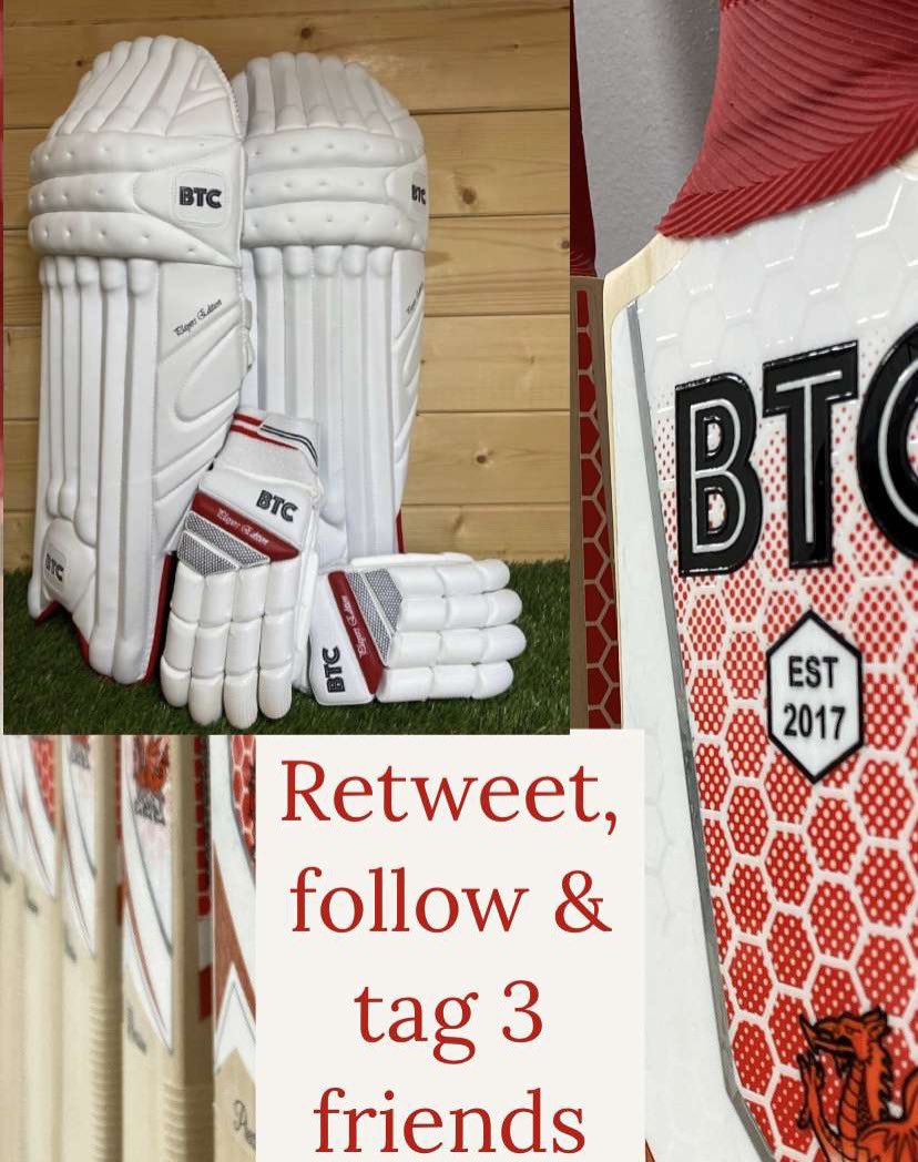 To Celebrate the opening of our new Showroom in Caerphilly, we are giving away a Pair of Players Edition Pads &amp; Gloves to one lucky winner!! To be in with a chance of winning you must Share this post, Follow <a href="/BTCCricketWales/">BTCWales</a> &amp; tag 3 friends! Good luck all! Draw made 1st December.