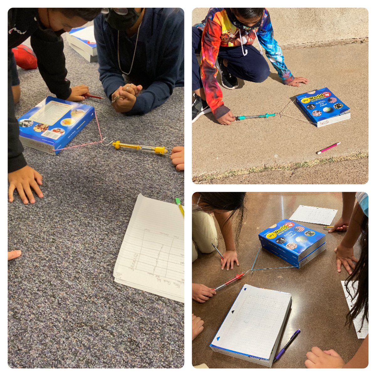 davidcupp23's tweet photo. The learning never stops @GPASTEAM Experimenting with force and friction @ECISDScience #ScienceRocks #MaskedScience https://t.co/Msv6xqtN1A