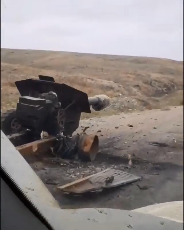 2. Also thanks to  @panzerQQ for pics of captured/destroyed Armenian equipment:Pic 1) K-19 100mm AA gun (believed to be already recored)Pic 2) Ural-4320 truckPic 3) D1 152mm gun howitzer Pic 4) KamAZ truck