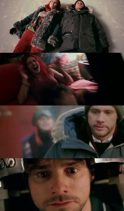 "Eterno resplandor de una mente sin recuerdos" película estadounidense del año 2004, dirigida por Michel Gondry y escrita por Charlie Kaufman. Actuaciones de Jim Carrey, Kate Winslet. Una pareja separada que mediante un proceso de borrado de memoria, luego vuelven a conocerse.