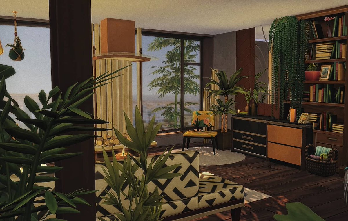 _Ashteria's tweet photo. Hello! This is my most recent build of a studio style home, with a beaut city view!
No cc🥰
#TheSims4 #TS4 https://t.co/K2x9zkhFOl