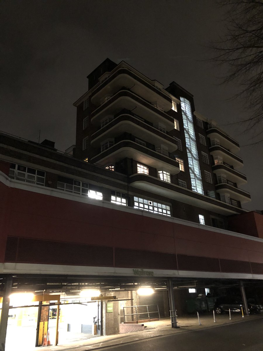 Broadhurst Gardens in South Hampstead, looking very film noir this evening