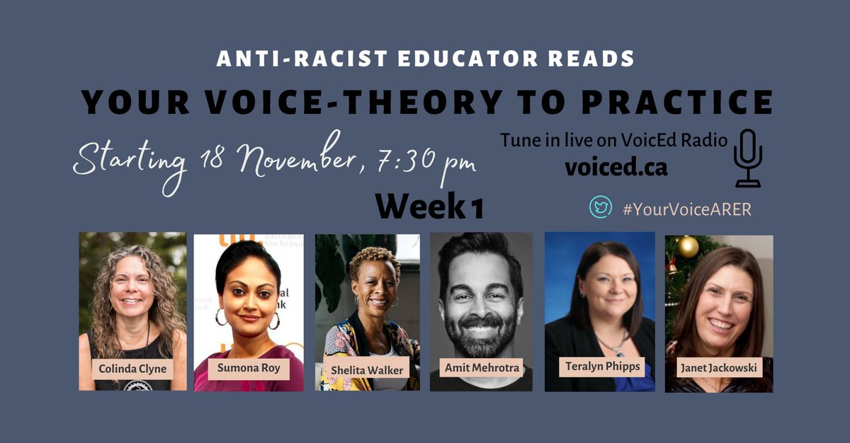 clclyne's tweet photo. Tomorrow! In conversation with an amazing panel of administrators about how they are actioning anti-racist reads in their schools and systems. LIVE https://t.co/HmtSXWKs6O 7:30pm EST Please join us #YourVoiceARER https://t.co/JNd9R1tk7k
