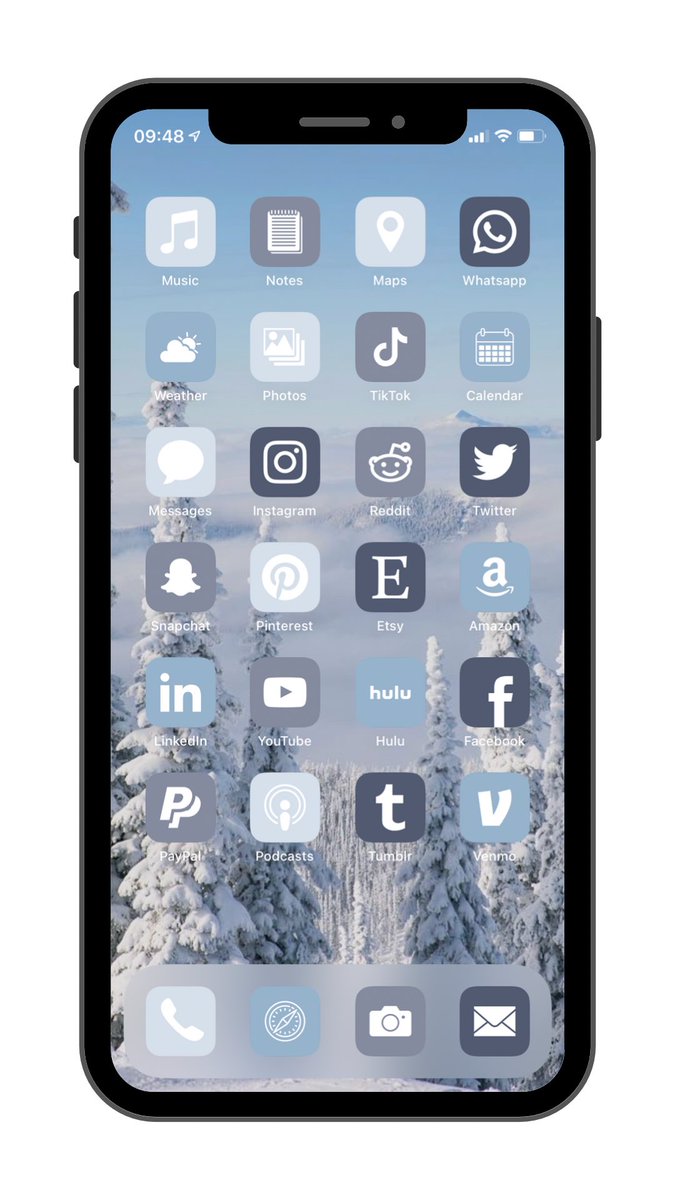 micpicdesign's tweet photo. Icy blue icon set for winter #ios14homescreen #iOS14 https://t.co/Tdj54tkIwa