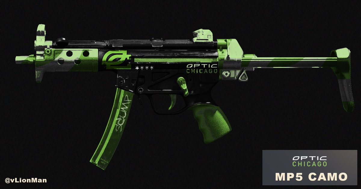 vLionMan's tweet image. CDL BO CW Camo - @scump personalised @OpTicCHI MP5.