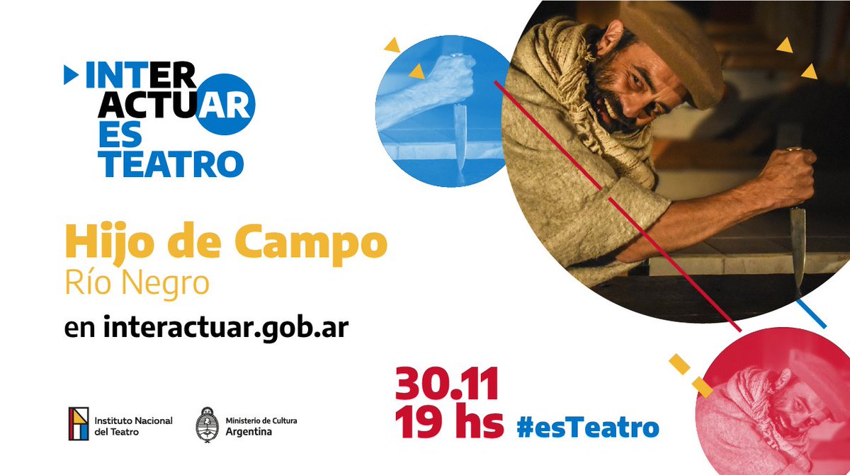 inteatro_ar's tweet photo. 📢 #DíaNacionalDelTeatro 📢
El 30/11 también se lanzará #interactuAR, la nueva plataforma del INT que servirá de base para transmitir y compartir contenido teatral en formato audiovisual. 

🗓️ Ese día compartiremos estas obras 👇 https://t.co/odp9QtPfBh
