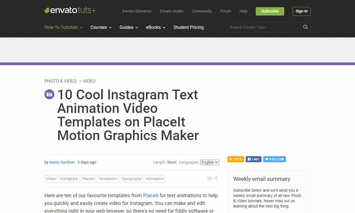 videocide's tweet image. 10 Cool Instagram Text Animation Video Templates on PlaceIt Motion Graphics Maker
#text #effects #slideshowmaker #colours #space #videomarketing
via photography.tutsplus.com
☛ amp.gs/axx5