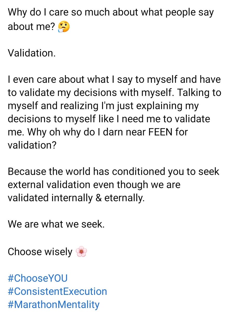 KNOXList's tweet image. Choose YOU while the world convinces you to choose yourself. 

#ChooseYOU 
#ConsistentExecution 
#MarathonMentality