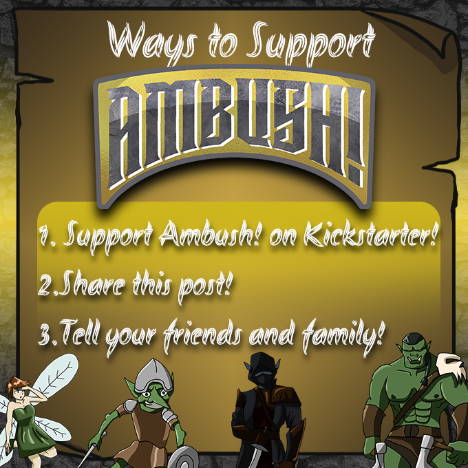 ambushcardgame's tweet photo. The fundraising period for Ambush! ends on November 20th at 11:00 PST! Make sure to check us out via the link in our bio and consider contributing today if you haven't already! We're really excited about this project and want to see it succeed! https://t.co/odfWGTyuli
