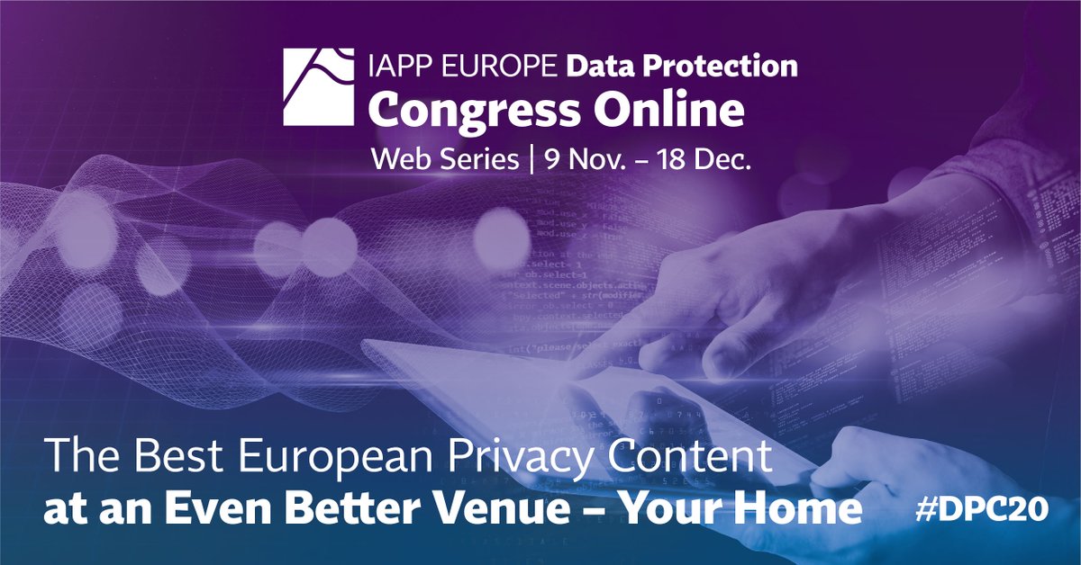 the_iapp's tweet photo. Connect with fellow #privacypros for our Women Leading Privacy Virtual Roundtable, a part of #DPC20. Register today for this event on 19 November at 16:00 CET: https://t.co/ZdbhN7Us9h https://t.co/zUTuH5GUcM