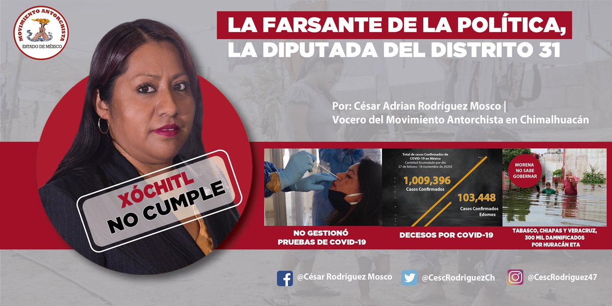 CescRodriguezCh's tweet photo. ❌🗳😡 LA FARSANTE DE LA POLÍTICA, LA DIPUTADA DEL DISTRITO 31

Por @CescRodriguezCh |@AntorchaChimal 

Los legisladores deben jugar un papel fundamental en la sociedad, pero los de #morena roban, traicionan y mienten, entérate.

Artículo completo: 
https://t.co/1U7ySOj43F https://t.co/TqtXGacNE5