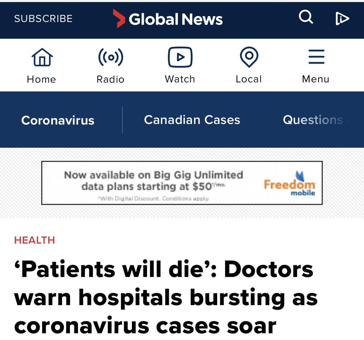 1/n Lately, we have have been drowning in headlines stating that hospitals are bursting with COVID-19 patients. #whereiscovid #COVID19  #Coronavirus  #lockdown  #pandemic  #science  #fear  #Canada  #COVID19ontario  #data  #onpoli