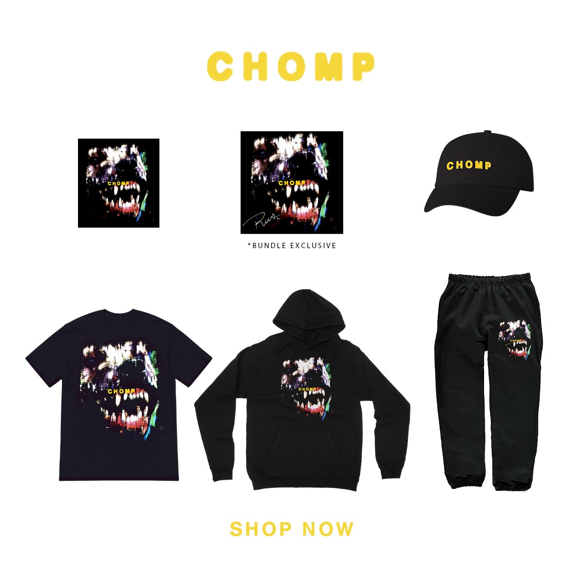 russdiemon's tweet photo. CHOMP merch out now..link in bio https://t.co/T5OT2DGhnl