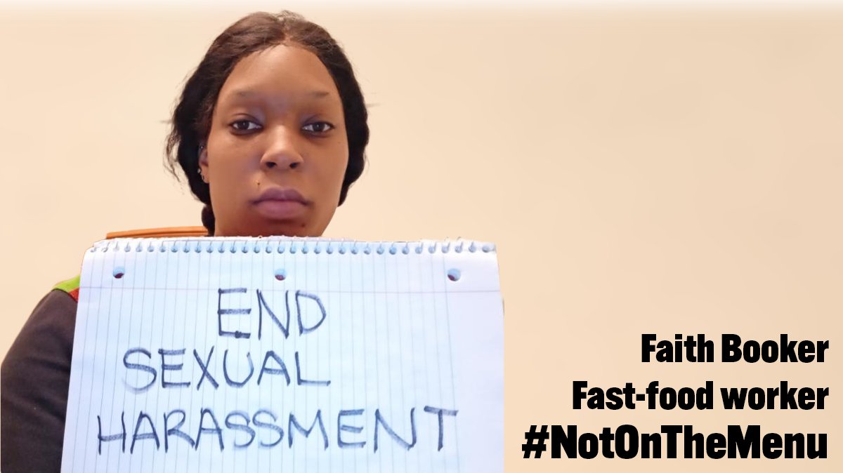 chifightfor15's tweet image. Sexual harassment is a rampant problem facing fast-food workers around the world. Today, we’re standing together to say NO MORE. We need an industry-wide zero tolerance policy and it must be enforced! #FastFoodGlobal #NotOnTheMenu