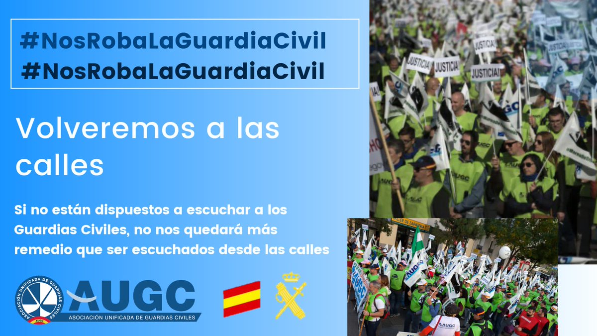 AUGC_Cadiz's tweet photo. #NosRobaLaGuardiaCivil  Cuanto más les escueza, más saldremos a la calle a clamar contra sus abusos. No nos pueden negar una merecida productividad a los agentes. https://t.co/h0OsXF9Nim