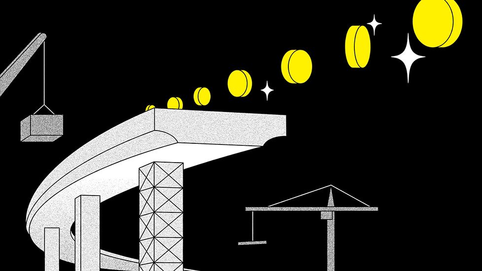 sbuzelli's tweet photo. Art by @Woshibai_ for #chiefinvofficer "Infrastructure Boosts Canadian Plans, Why Not US Ones?” #editorialillustration #artdirection
***
IMAGE: Infrastructure is a good investment with great return. Bridges, railroads, roads “turn to gold.”
*** https://t.co/1DmgxYOLqq