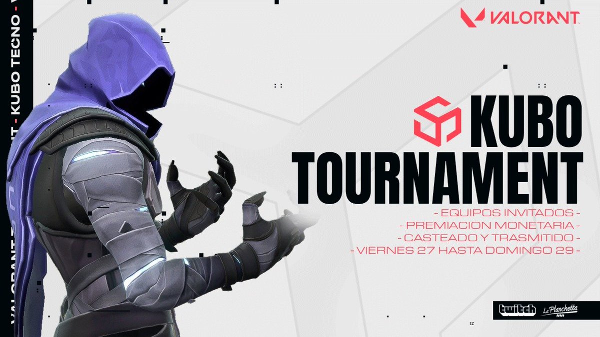 kubotecno's tweet photo. ¡KUBO TOURNAMENT!🏆

Les presentamos a KUBO TOURNAMENT, nuestra nueva sección de TORNEOS. 

En la primera edición tenemos a VALORANT como videojuego elegido.

📨 EQUIPOS INVITADOS
💸 PREMIACION MONETARIA
🎥 CASTEADO Y TRANSMITIDO
📅 DESDE EL VIERNES 27/11 HASTA EL DOMINGO 29/11 https://t.co/g3R4VDmNMF