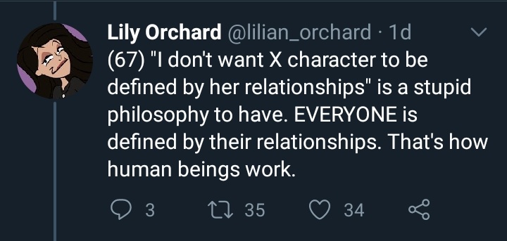 "if a character doesn't have a gf they are nothing, just like irl"Ok sure