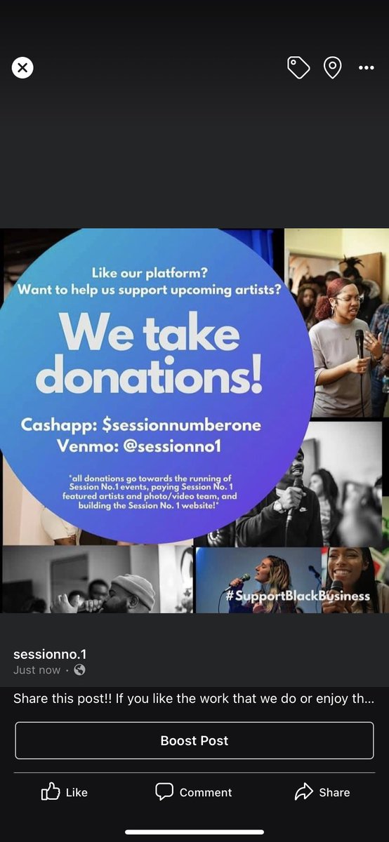 Share this post!! If you like the work that we do or enjoy the space we’ve created, donations will help help keep us going and growing while we can no longer sell tickets for live shows! Thank you for your support!❤️ #supportblackcreatives #supportsmallbusiness