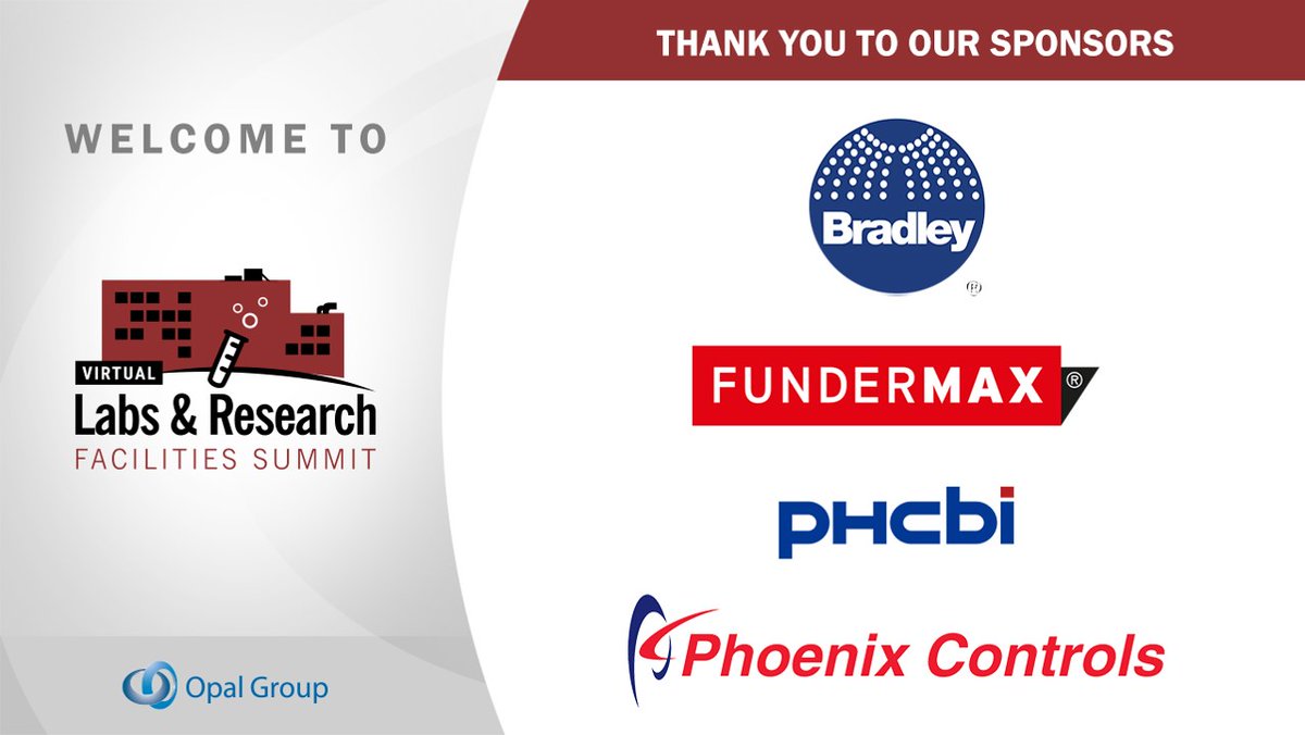 Opal_Group's tweet image. We would like to thank all of our speakers and attendees for joining us at the Virtual Labs and Research Facilities Summit! We would also like to give a very special thanks to Bradley, FunderMax, PHCbi and Phoenix Controls for being our sponsors!
#virtual #labs #opalgroup