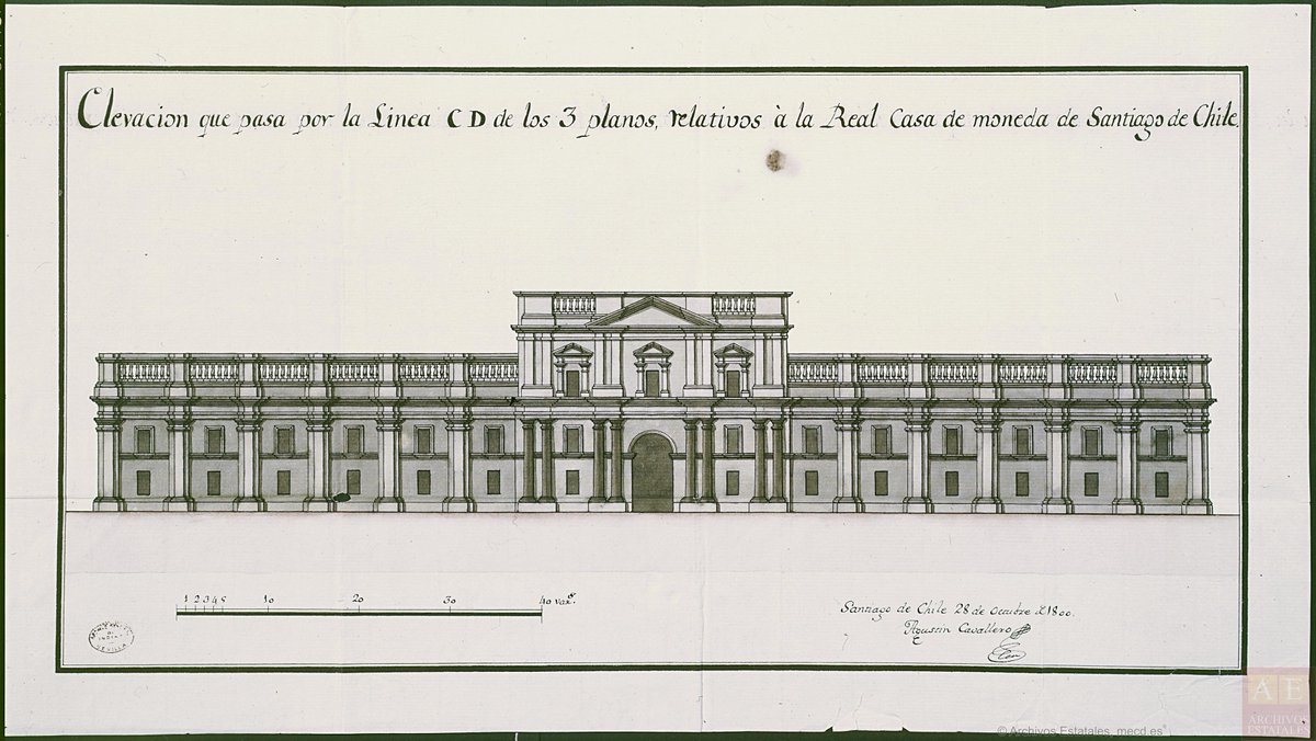 En 1743 se creó una institución económica señera, la 🏦🪙Casa de la Moneda de Chile (bit.ly/3pCmZ5h) y unas décadas después, el arquitecto Joaquín Toesca construyó su emblemático edificio en la Plaza de Armas, hoy sede del <a href="/GobiernodeChile/">Gobierno de Chile</a>
#Inés7 <a href="/BNChile/">Biblioteca Nacional</a> <a href="/ANdeChile/">Archivo Nacional</a>