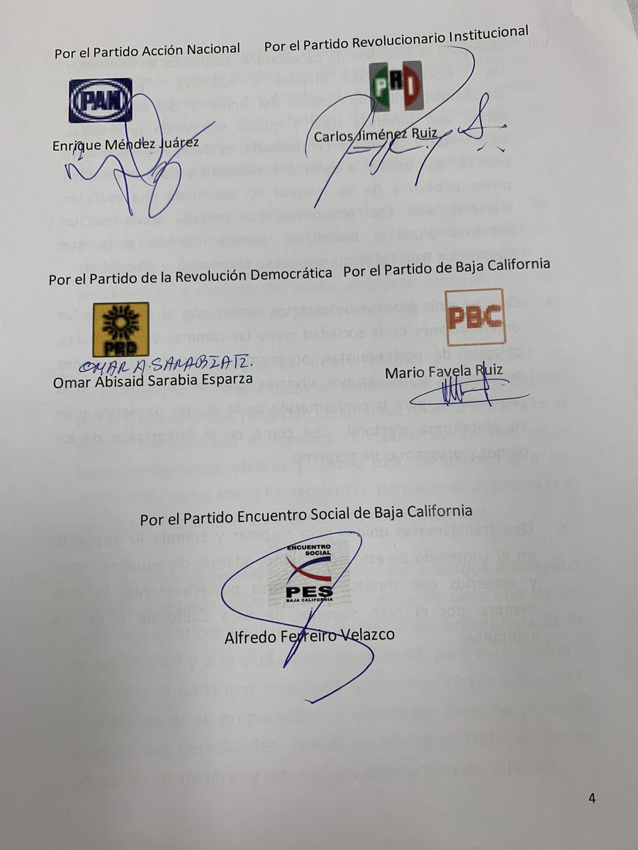 OmarSarabiaE's tweet photo. El día de hoy firmamos la carta intención del Frente Democrático en Baja California. @PoderPRD @PRDMexico @Jesus_ZambranoG @ZETATijuana @afntijuana @UniradioInforma @Luischazaro11 @AngelAvilaPRD @jesusortegam https://t.co/mHn9066uID