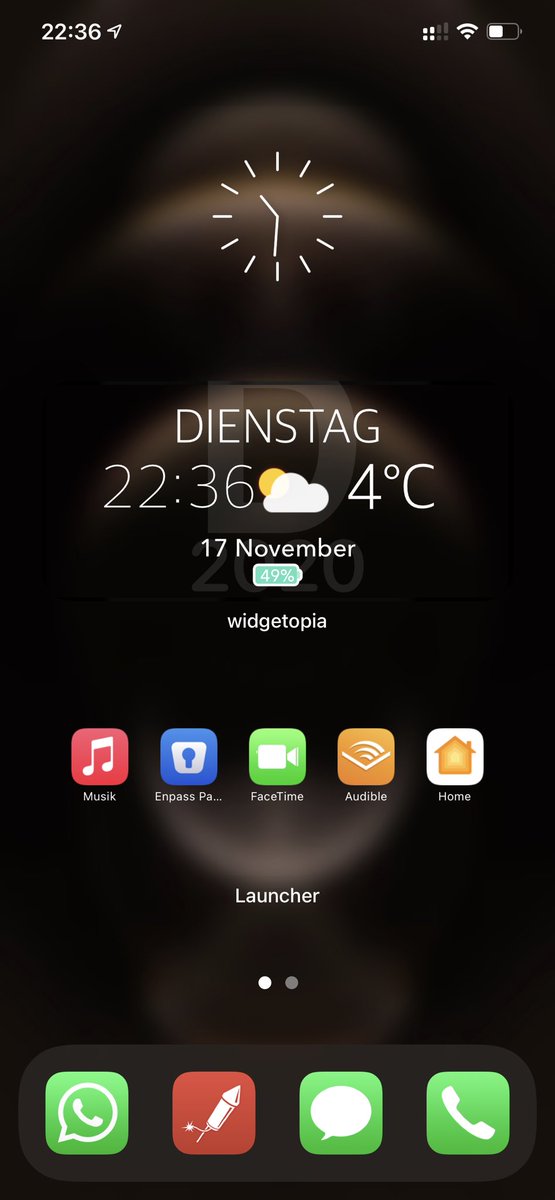 henftling's tweet image. Thank you @Zooropalg for the widgetopia template ☺️ even #iOS14 stock looks kinda clean thanks to #launcherapp  / #clearspaces / #widgetopia wall #apple