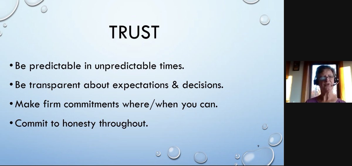 LeaGK's tweet photo. @NorahLulicJones models what she preaches about the importance of demonstrating trust as a leader.  How can we be predictable and transparent in unpredictable times? #NADSFL https://t.co/581Cu74NYH