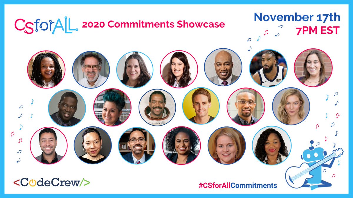 CSforALL's tweet photo. Less than 2 hours until showtime! ⏰ Join the #CSforALL community at 7:00 PM EST for the 2020 #CSforALLCommitments Showcase!

@KhaliaBraswell @mres @remakelearning @larry_irving @MCONLEY10 @darylchillmitch @irms @EdTrust @Mekaeg @ruthef @karliekloss @GebreWaddell @BrendaDardenW https://t.co/wCZex6qzXQ