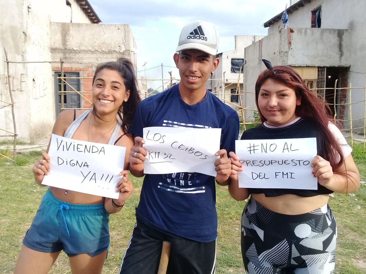 PTSZonaOeste's tweet photo. Las familias de Los Ceibos en La Matanza también dicen #NoAlPresupuestoDelFMI.
Vivienda digna ya! https://t.co/LD5U2qA9Wg