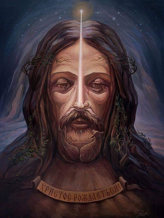 Katolik_ku's tweet photo. Foto ini kalau di perbesar mata sebelah kiri ada gambar maria &amp; mata sebelah kanan ada gambar yusuf, di ujung hidungnya ada bayi Yesus, di janggutnya ada sepasang domba. https://t.co/GTn0V8jd2J