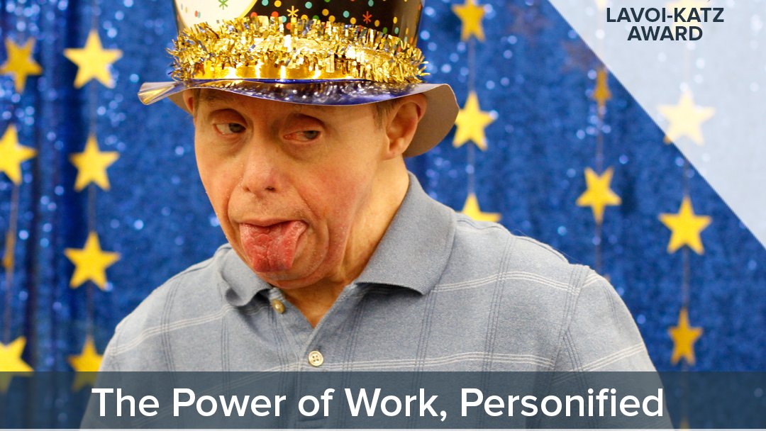 giveit2goodwill's tweet photo. The #PowerofWork, personified. That's York Gerlock, 2020 recipient of the Lavoi-Katz Award. York was a valued member of our team for 30+ years, and we are thrilled to be able to honor his service today! Visit https://t.co/7ltqIQ1Ckg to watch his story. #GWImpactWeek @BCBST https://t.co/h8TosF8fry